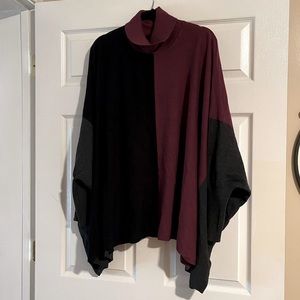 tri-colored tunic turtle neck